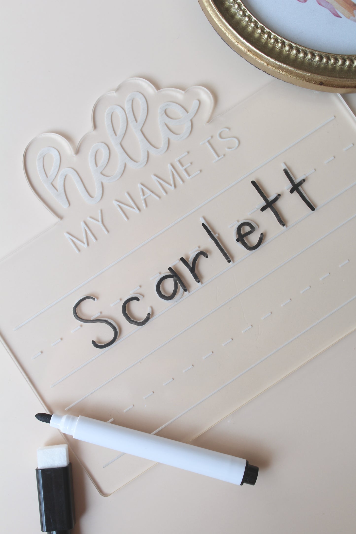 Trace & Erase Name Practice Board