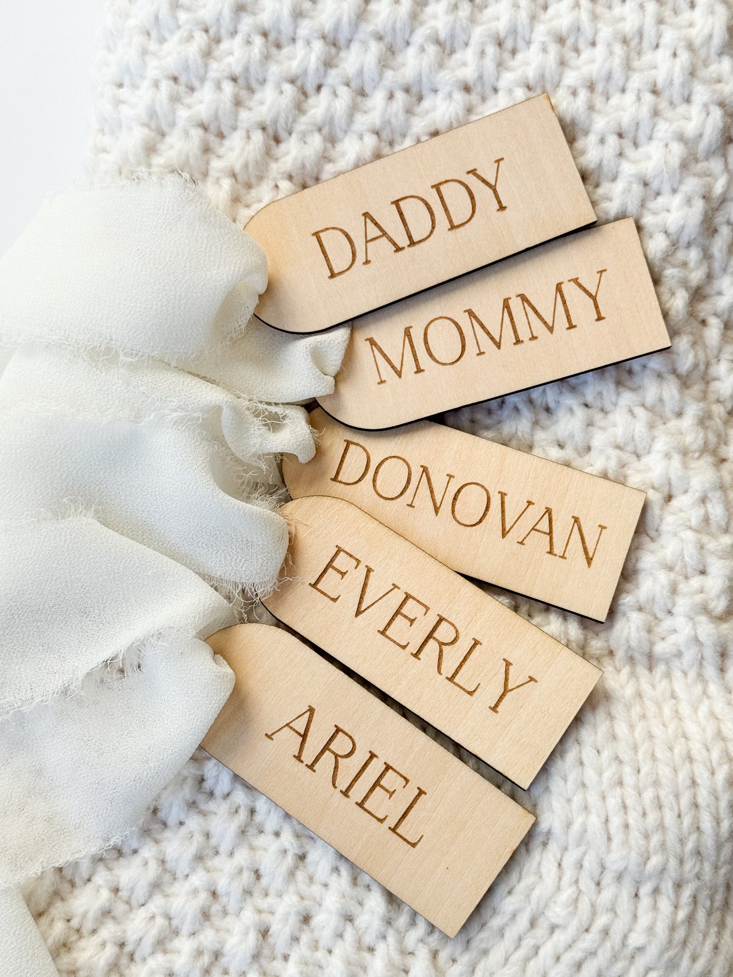 custom wooden engraved acrylic christmas tag
