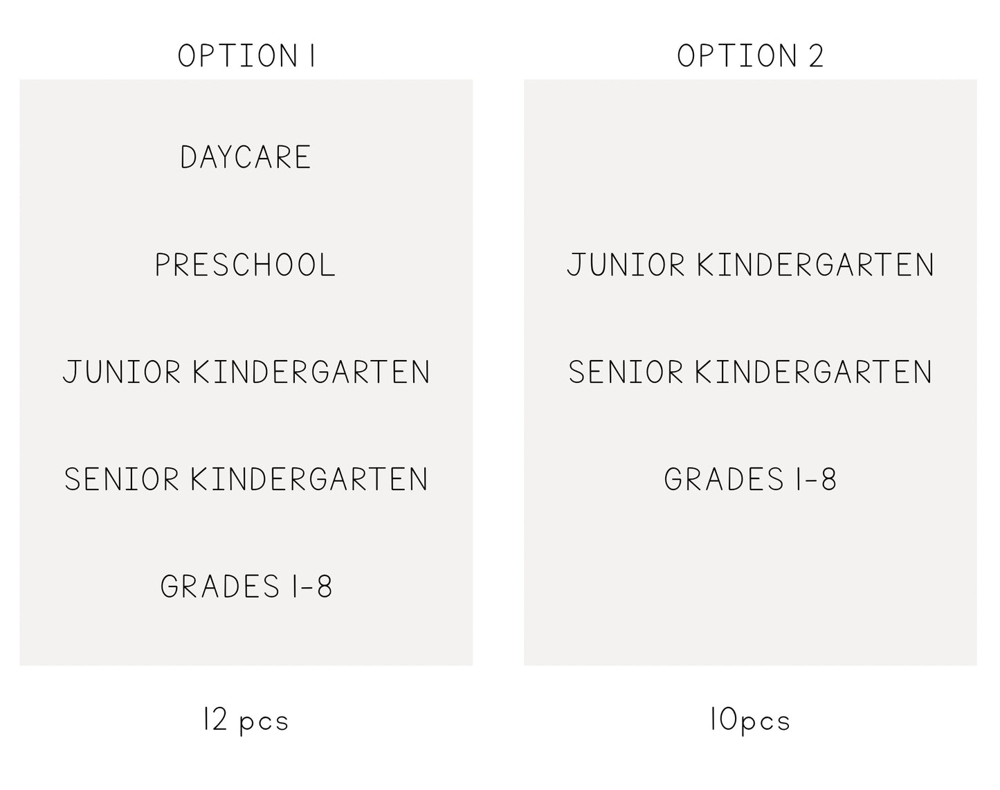 Interchangeable First Day Board