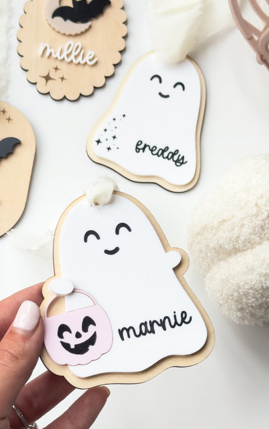 Trick or Treat Boo Basket Tag