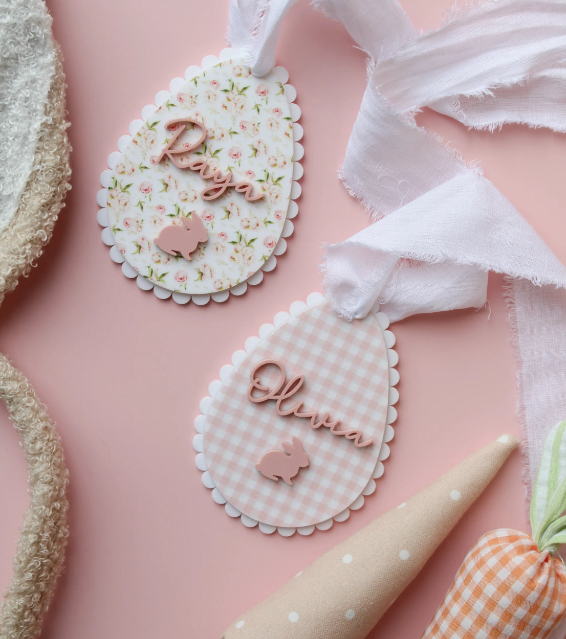 Pretty in Pink Easter Basket Tag