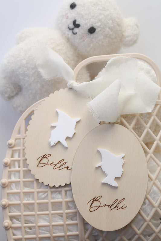 Spooky Silhouette Halloween Basket Tag (No Border)