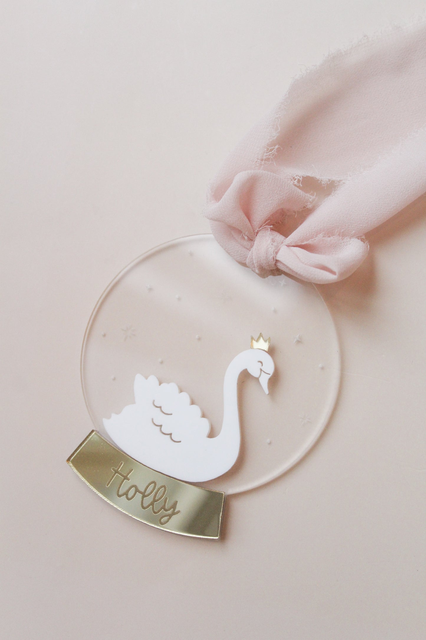 Swan Lake Snow Globe Ornament