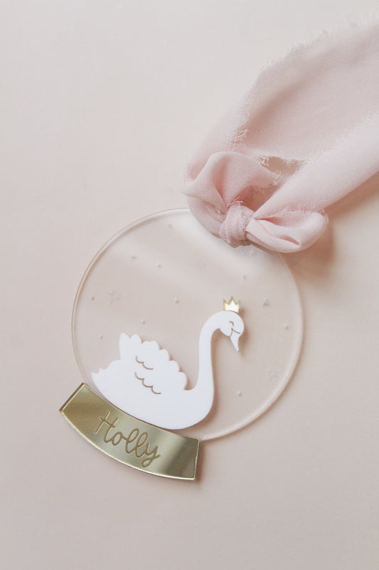 Swan Lake Snow Globe Ornament