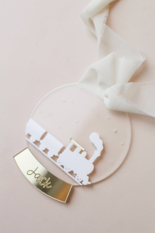 North Pole Express Snow Globe Ornament