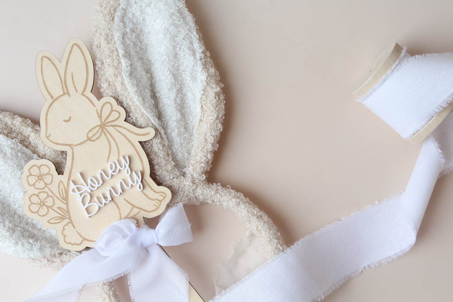 Blushing Bunny Basket Topper