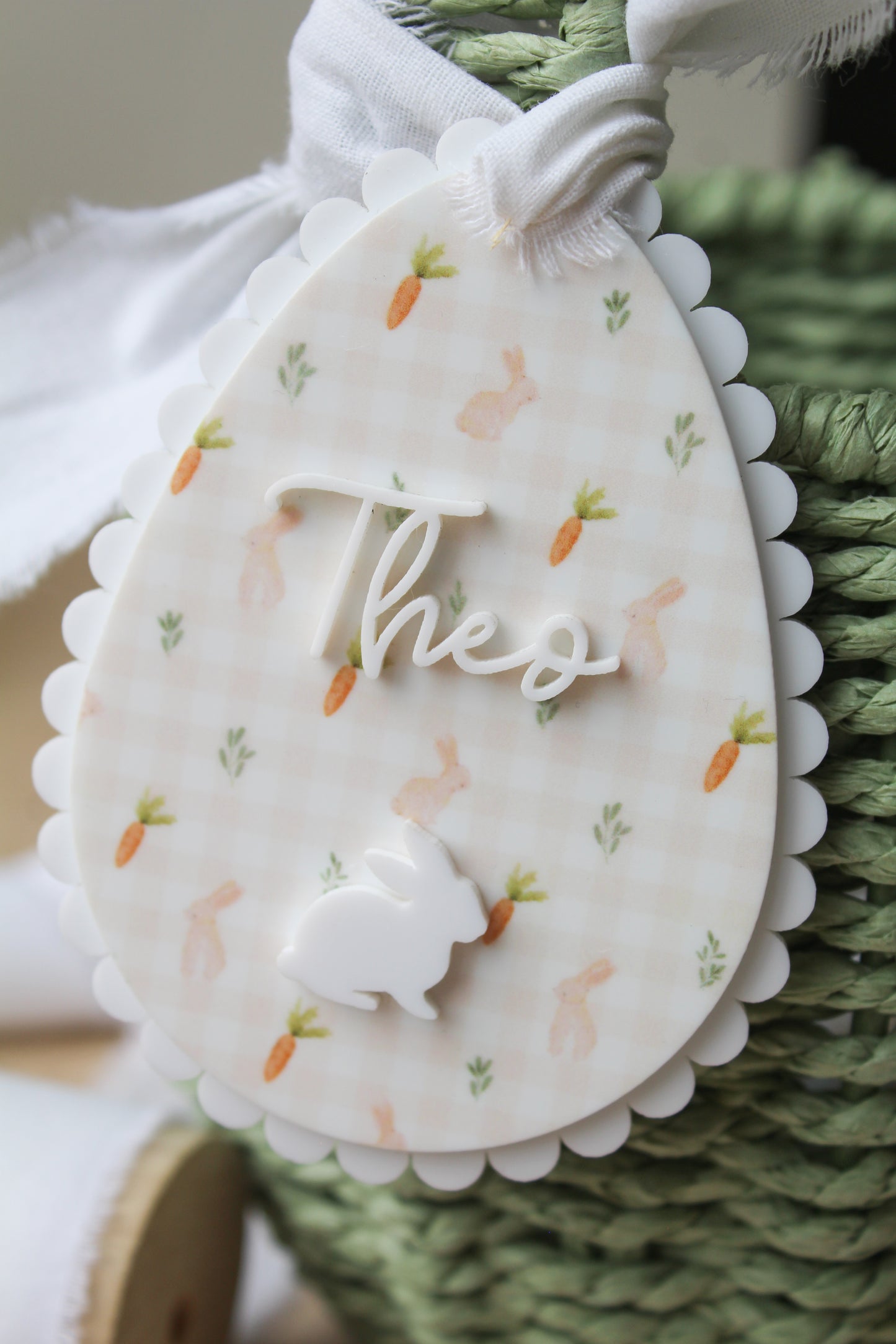Bunny Meadow Easter Basket Tag