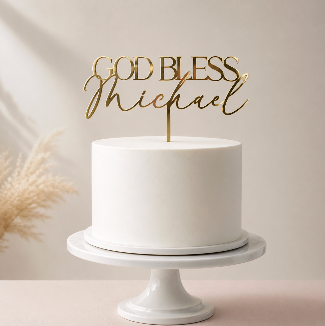 By Faith Sacrament Cake Topper