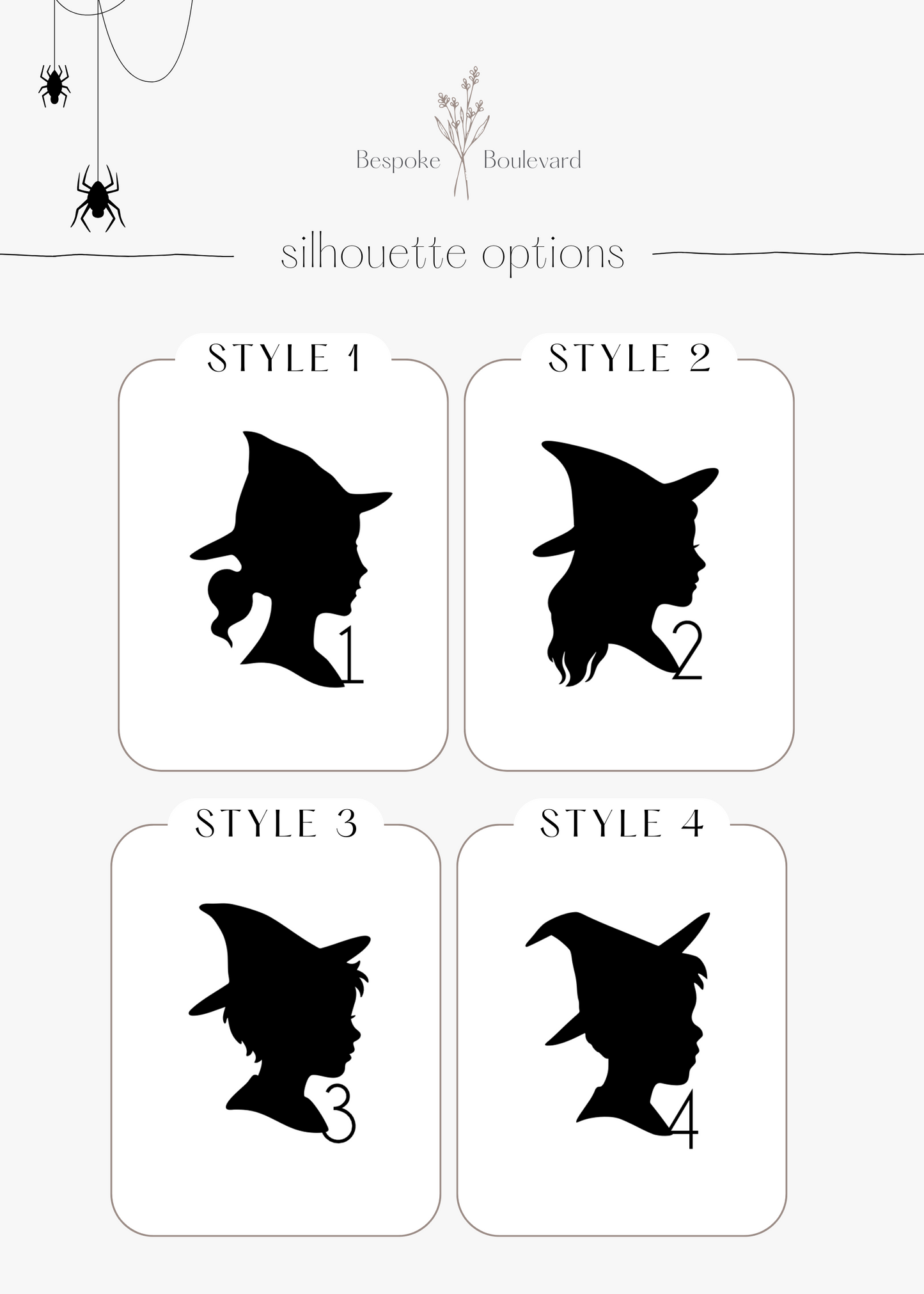 Spooky Silhouette Halloween Basket Tag