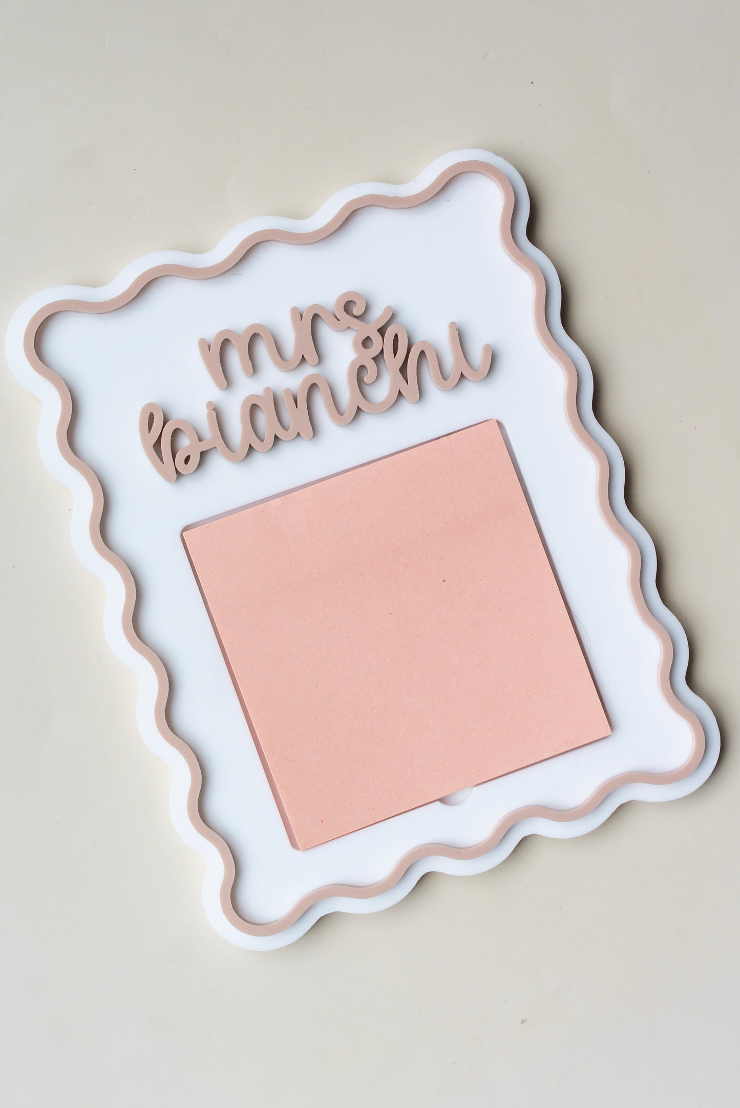 Custom Acrylic Sticky Note Holder - Personalized Teacher Gift
