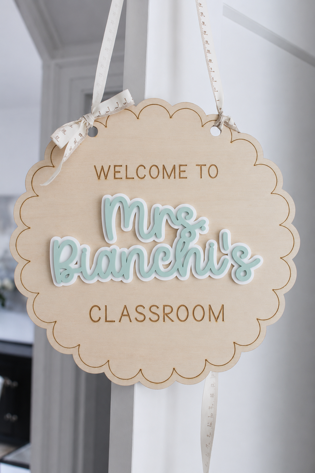 Custom Classroom Hanging Welcome Sign - Teacher Gift