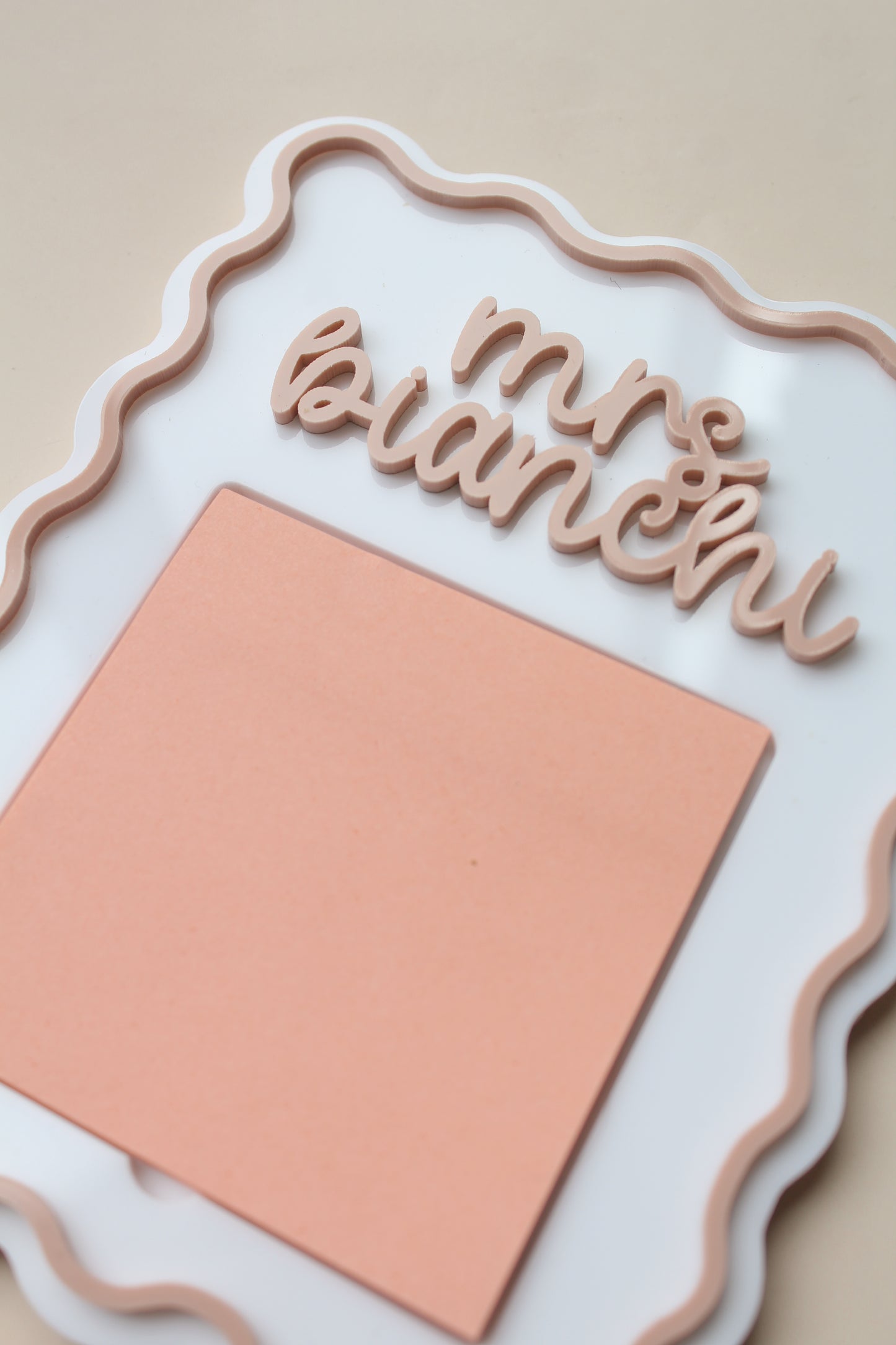Custom Acrylic Sticky Note Holder - Personalized Teacher Gift