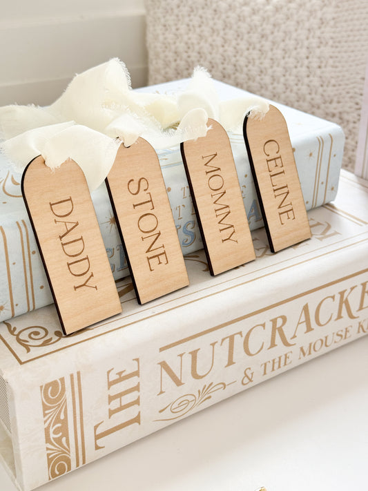 Arched Christmas Stocking Tag