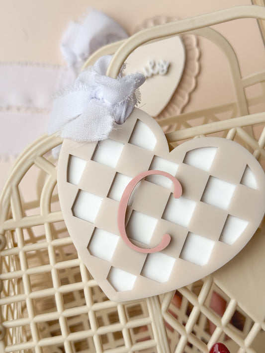 Love Check Valentine's Day Tag - Initial