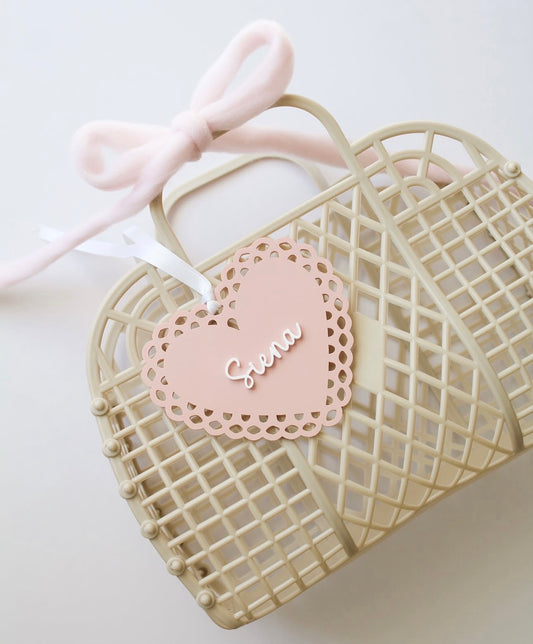Lace & Love Valentine's Day Basket Tag
