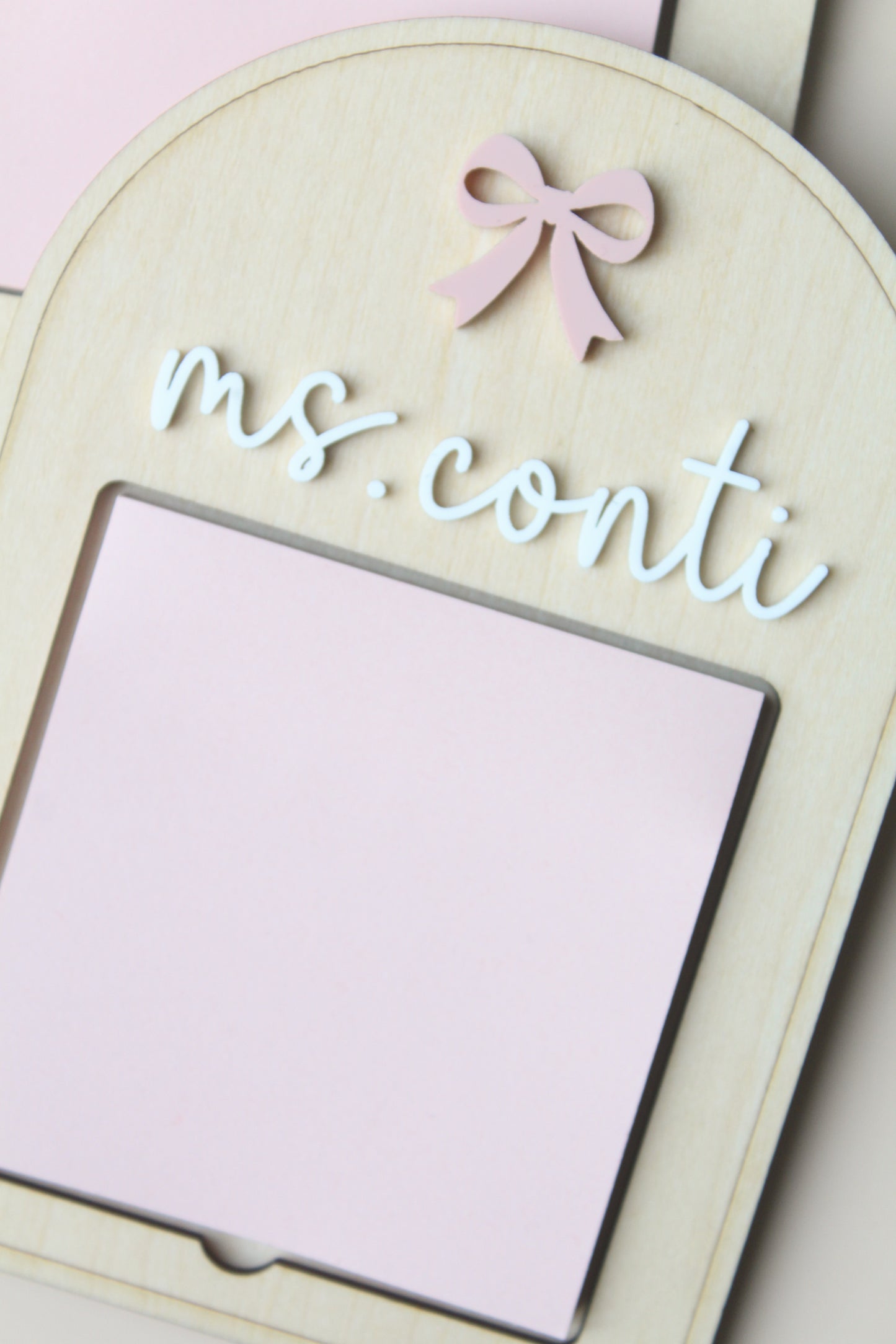 Custom Sticky Note Holder - Personalized Teacher Gift
