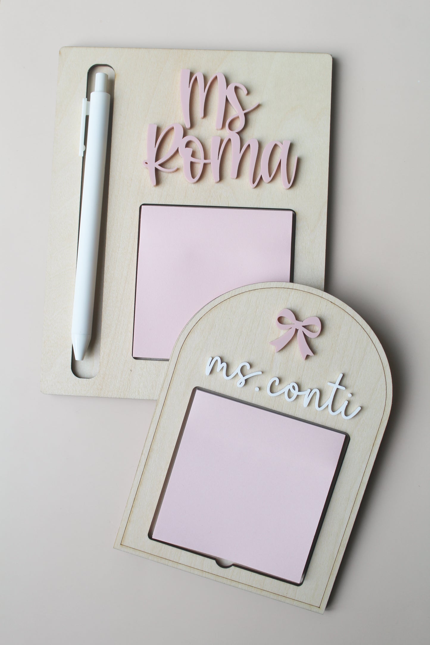 Custom Sticky Note Holder - Personalized Teacher Gift