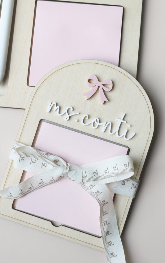 Custom Sticky Note Holder - Personalized Teacher Gift