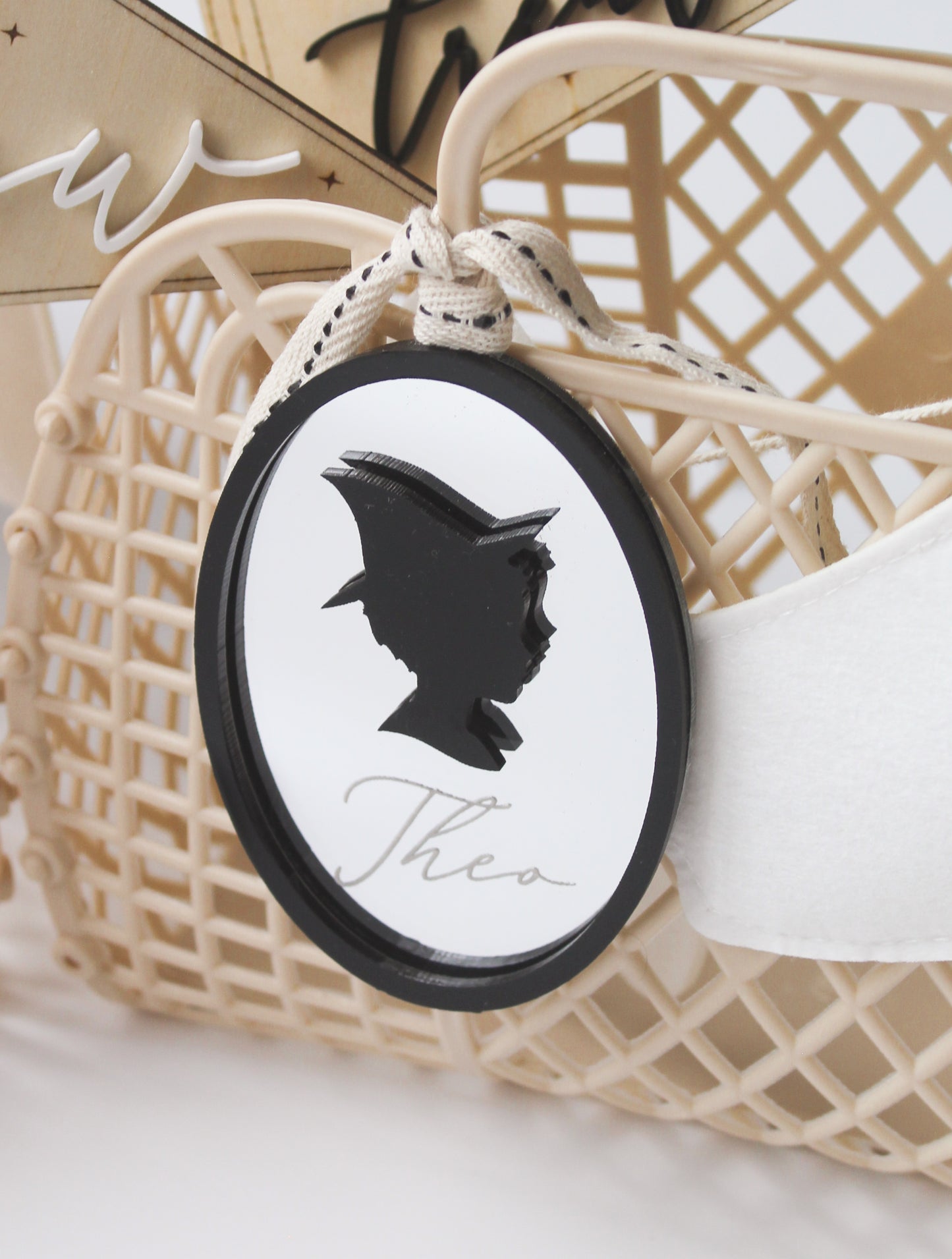 Spooky Silhouette Halloween Basket Tag