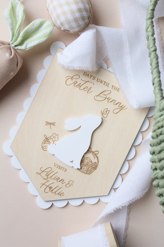 Bunny’s Big Day Countdown - Hanging Sign