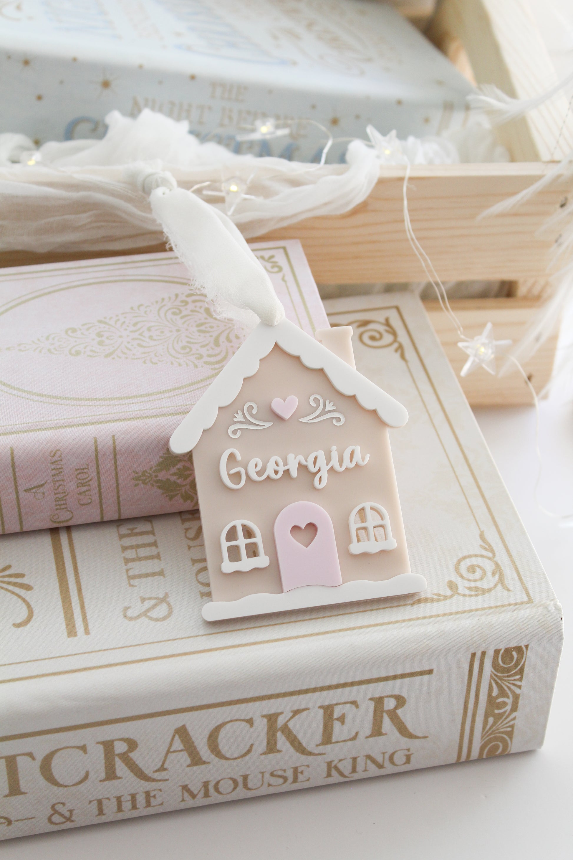 Personalized Acrylic Christmas House Ornament
