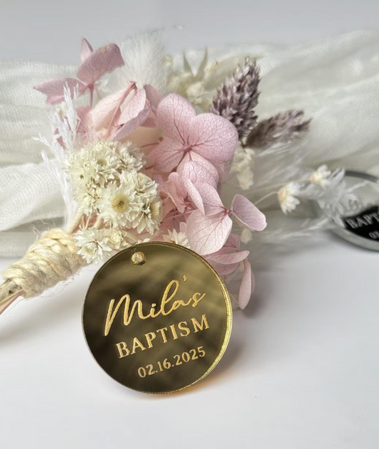 Personalized Mirrored Acrylic Favor Tags