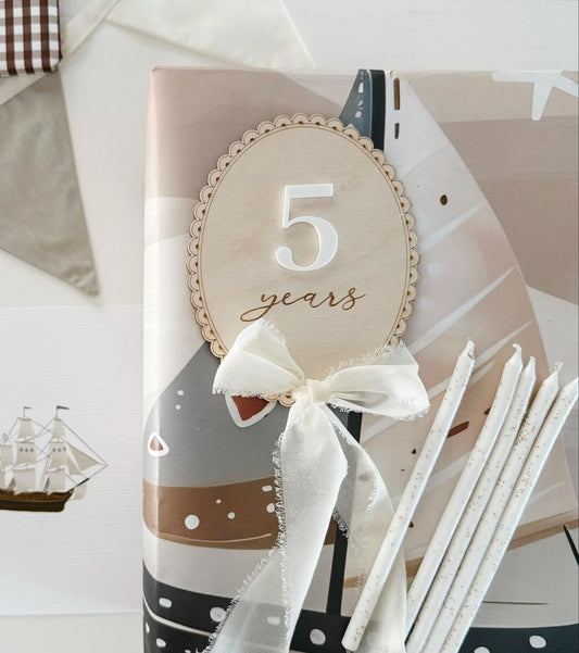 Wooden Birthday Milestone Plaque