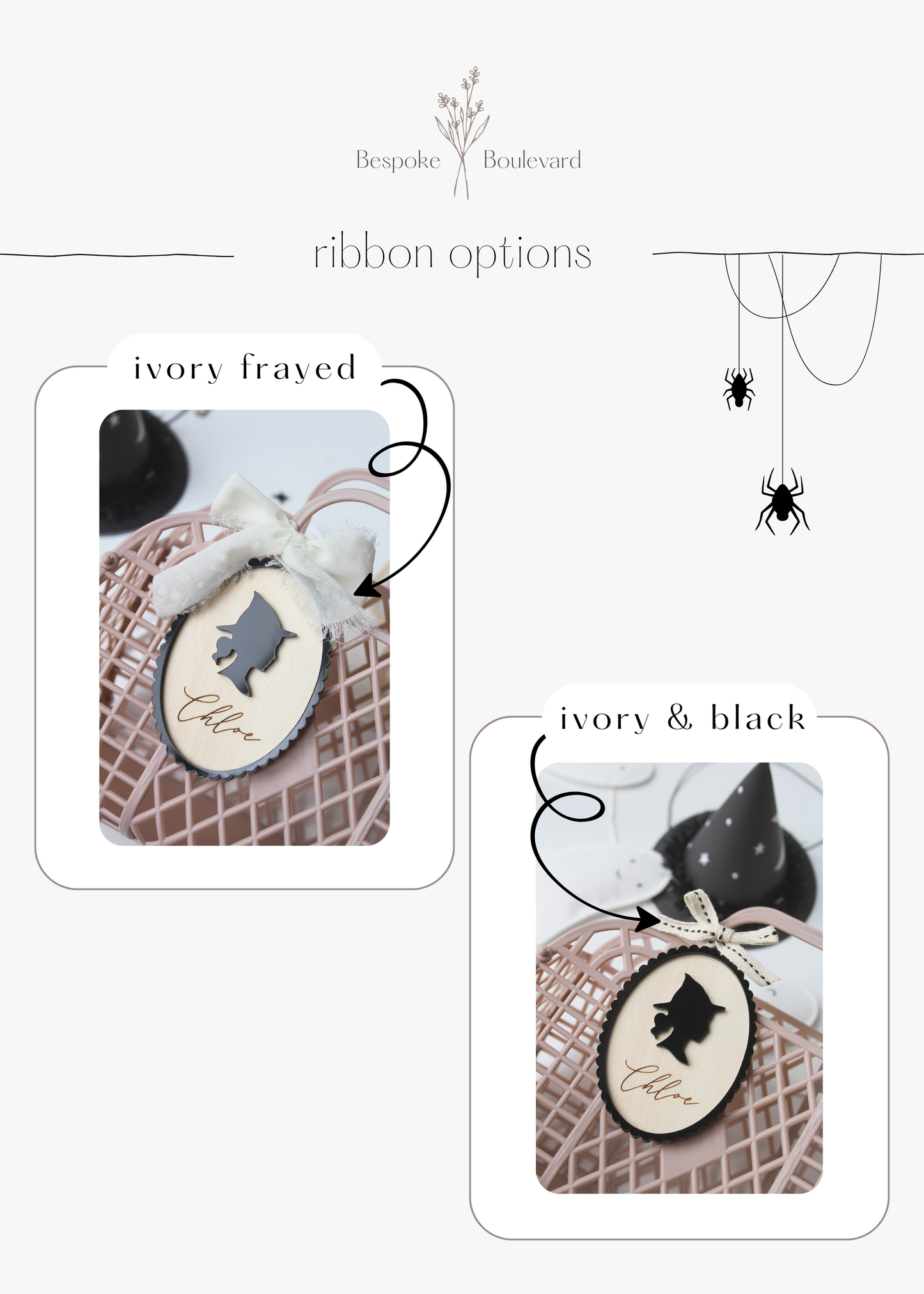 Spooky Silhouette Halloween Basket Tag (No Border)
