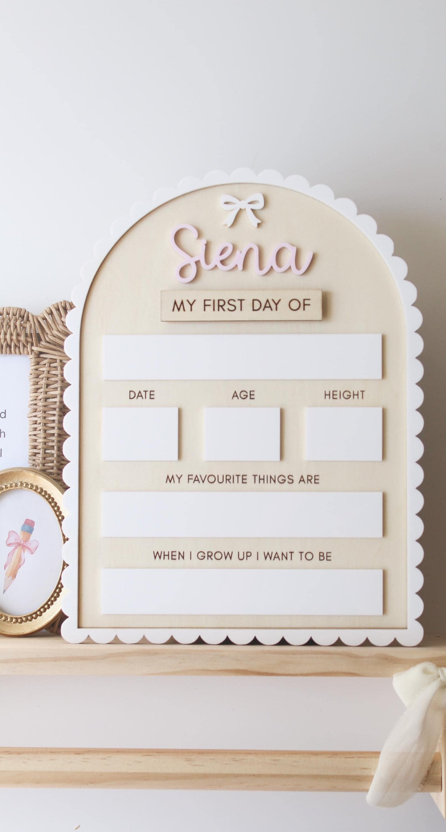 First Day of School Board, Back to School Sign, Dry Erase, Custom