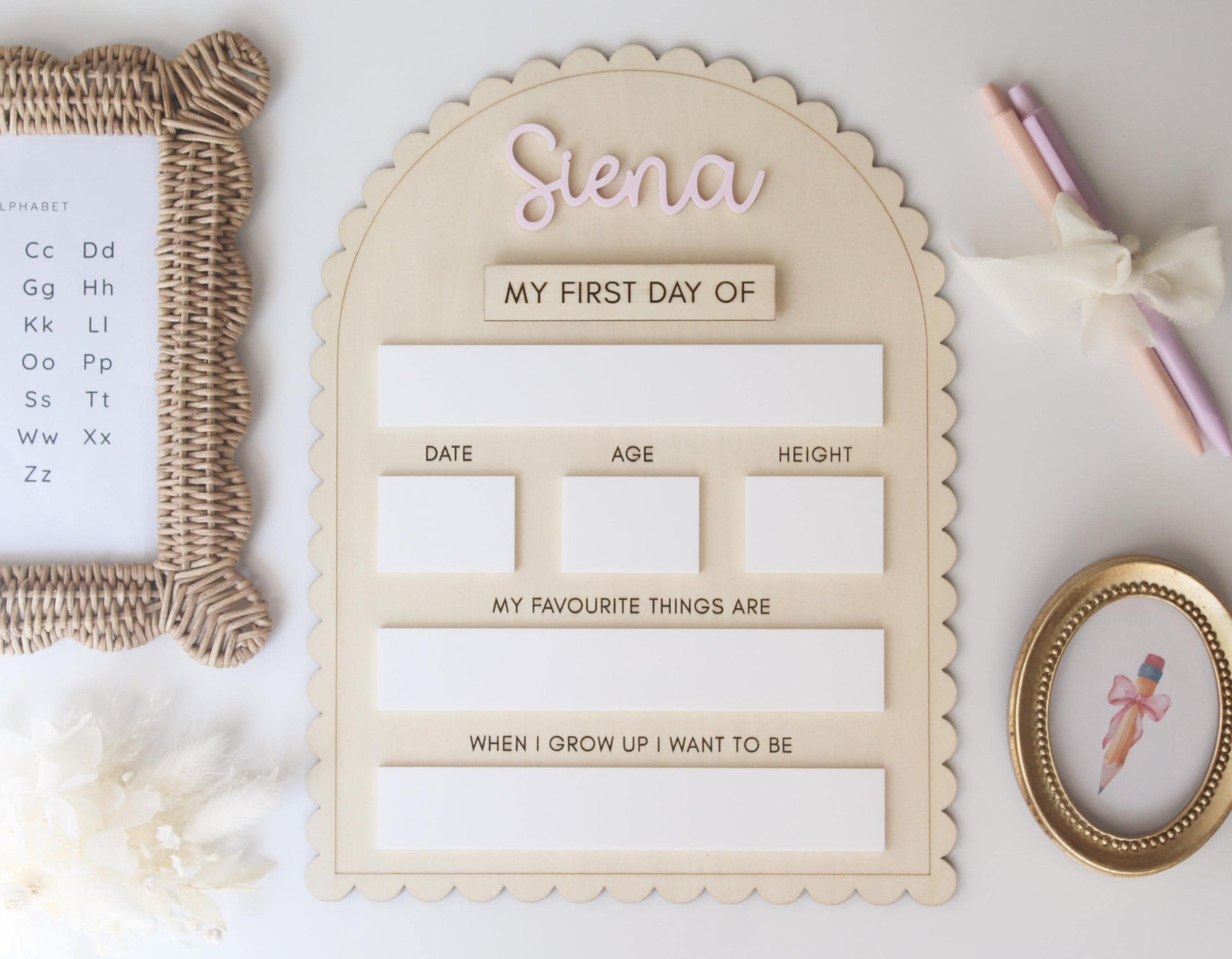 First Day of School Board, Back to School Sign, Dry Erase, Custom
